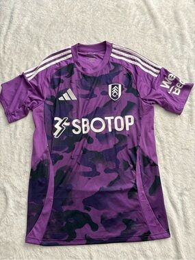 adidas Purple and White Team Jersey with Camouflage Print